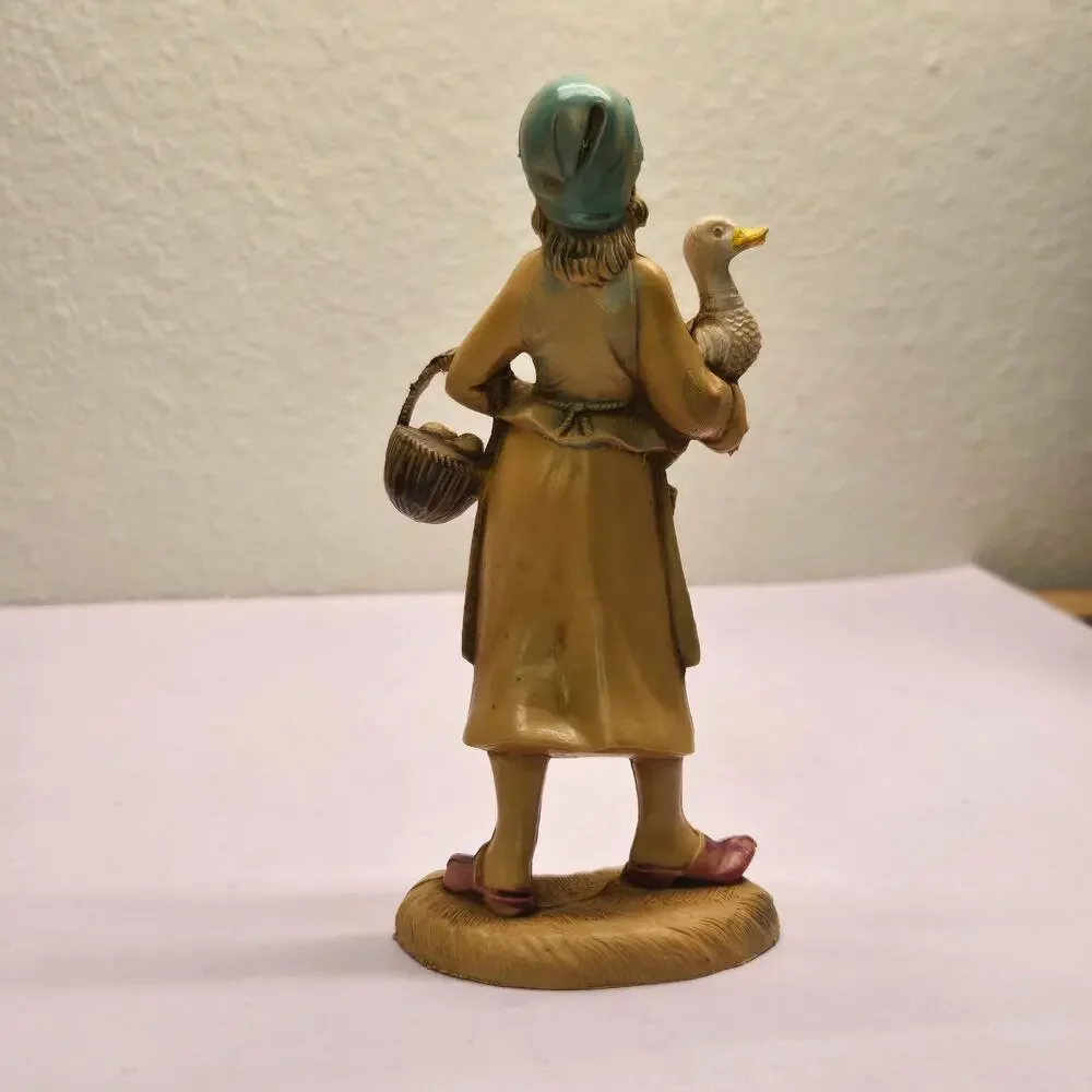 Vintage Fontanini Italy 110 Deborah Woman with Goose Girl Figurine Nativity 5